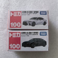 TOMICA REGULAR 100 1/65 LEXUS IS 350 F SPORT BLACK WHITE/