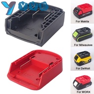 YVE DIY Adapter, ABS Durable Battery Connector, Universal Portable Holder Base for Makita/DeWalt/WORX/Milwaukee 18V Lithium Battery