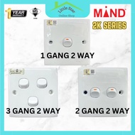 MIND 2K Series2 Way Switch Socket Suis Lampu Rumah
