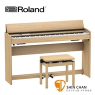 Roland F701 電鋼琴 88鍵 / 掀蓋式 淺橡木色 F701 附原廠琴架 踏板 淺色可調整高度琴椅【台灣樂蘭公司貨/兩年保固】