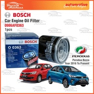Perodua Bezza 1.0cc 1.3cc Car Engine Oil Filter Penapis Minyak Enjin Bosch 0986AF0363 Oil Filter