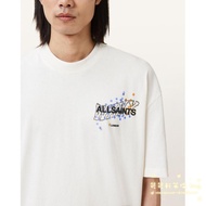 ALL SAINTS New Oversized Pattern Letter Printed Short sleeved Cotton T-shirt