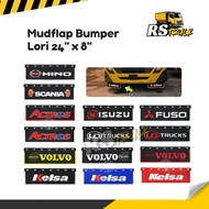 1set 2pcs Mudflap Thailand Depan Bumper Bottom Getah Bumper Bawah Siam Trailer Lori Truck Truckers k