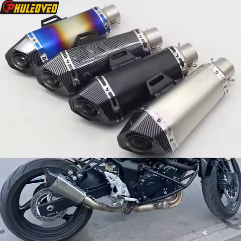 ID 51mm Universal Motorcycle Exhaust Muffler Escape DB KillerforKTM FZ8 FZ1 MT07 09 ZX6R ZX10 Z900 C