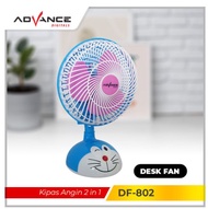 Advance Kipas Angin Desktop Dinding 2 in1 /Kartun SpiderMan DF-803/Doraemon DF-802|Garansi 1 Tahun