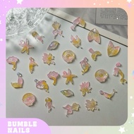 Hk05- 50pcs Nail Art Accessories 3D Aesthetic Glow in the dark DIY Decoration Nail Jewelry 3D Nail A