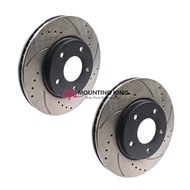 front disc rotor set 2pcs drilled slotted standard size 276mm mazda3 mazda 3 BK BL 1.6 2.0 07-13 276