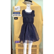 Blue and black puffy chiffon dress size S-M.S50