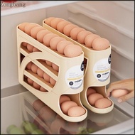 Zone 4-Layer Eggs Holder Automatic Rolling Eggs Dispenser Slide out Eggs Container