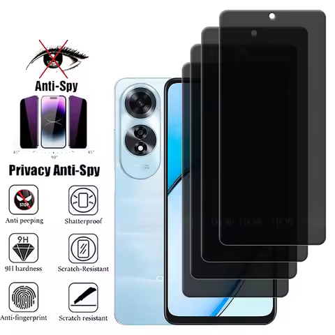 4Pcs For OPPO A60 Glass For OPPO A60 A 60 Screen Protector Protective Cover Anti-Glare Privacy Anti-
