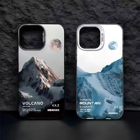 Ins Snow Mountain Volcano Phone Case for Xiaomi Mi 14T 14 13 12 12T 11 Lite Poco X6 F6 F5 X5 F4 F3 X