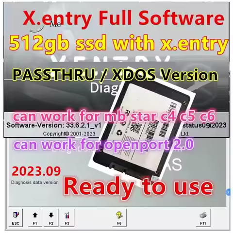 2023.09 Xentry Newest MB STAR sd C4/C5/C6 XDOS software install online xentry 2023.09 passthru versi