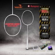 Genuine Kumpoo K520 Pro 2024 White Pink Badminton Racket - K520 Pro Version Latest Color 2024
