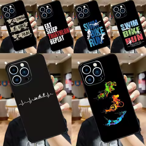 Triathlon Tri Life Swim Bike Run Case For Oppo A60 A80 A40 A6 A5 Pro A15 A16 A17 A57 A94 A74 A54 A76