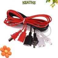 KEATHS AC Power Cord, 2/3/5m Two-pin Power Extension Cord, PVC Copper Cables