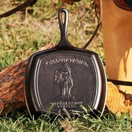 美國LODGE 黃石公園 美國製方形鑄鐵橫紋煎鍋/烤盤-27cm L8SGPYW