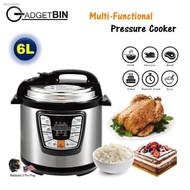 ►◑☢HM10 1300W Electric Pressure Cooker 6 Programmed Timer Rice Cooker Pressure Cooker 6L
