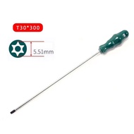 GONGYANG ยาวเป็นพิเศษ ไขควง Torx มีรู 400มม. ไขควงซ่อมสกรู แบบพกพาได้ T15 T20 T25 T30 ไขควงอัลเลน