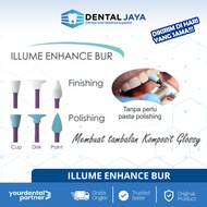 Prima Dental Enhance Illuminate White Blue Bur Polishing Finishing Composite Polishing