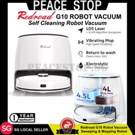 [Local Warranty] Redroad G10 2800pa Sweeping Mopping 450ml Self-cleaning Robot Vacuum Cleaner Obstac