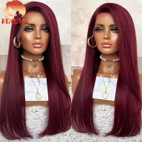 99j Bone Straight Human Hair Wig High Quality Transparet Lace Front Wig Hd Lace For Women Soft 34 In
