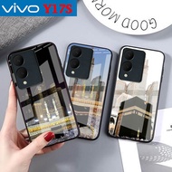 HP Vivo Y17s glass softcase - casing Vivo Y17shp - Vivo Y17s case - softcase - latest casing - cute 
