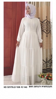 GAMIS PUTIH 7271 ROK MODEL SUSUN 3 TINGKAT