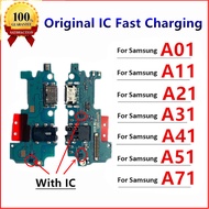 For Samsung A11 A21 A31 A41 A51 A71 USB Charging Board Port Flex Fast Charging  With IC Dock Connect