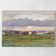 Rakennuksia Rannalla Muonio Eero Järnefelt ejr31 Canvas Print