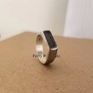 Men's Casual Signet Ring Authentic 925 Silver Cp. 36