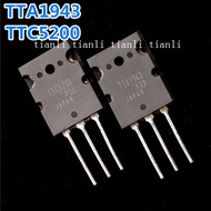 + 5pairs (5pcs TTA1943 5pcs TTC5200 ) C5200 A1943 TO-3PL Silicon PNP NPN High Power Amplifier Transi
