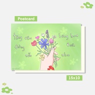 GIVE A FLOWER - Postcard - 15x10cm - Free craft envelope