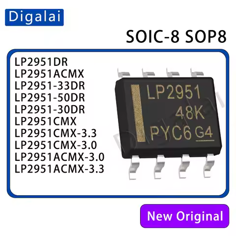 100%NEW original 5PCS LP2951DR LP2951ACMX LP2951-33DR 50DR 30DR LP2951CMX-3.3 3.0 LP2951ACMX-3.3 SOI