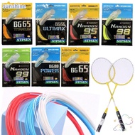 SSUNSHINE Badminton Racket String, Random Color Dia.0.7mm Badminton Racquet Wire, BG80power High Ela