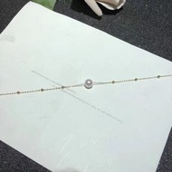 夏日小清新18K金珍珠腳鏈， 18K pearl anklet