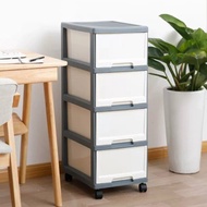 日本天馬 33面寬四層收納抽屜櫃附輪(4高抽)