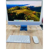 蘋果原廠公司貨 iMac 24吋 M1晶片 8G/256G 藍色 A2438