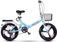 Fashionable Simplicity Folding Bicycle Shift ​Disc Brakes Small Bicycle Suitable for Mountain Roads and Rain and Snow Roads Aluminum Alloy Ultraligh Folding Bike 20 Inches A 20 in