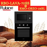 Built in oven [100  authentic] COMBO DEALS Rubine Built-in Oven RBO-LAVA-70SS 70 litres   Rubine Microwave RMO-OREO-28BL 28 littres