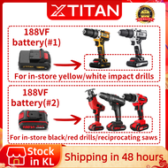 【Lithium Battery】XTITAN 188VF 6.0Ah Contains Five-cell Lithium Battery, Suitable For 188VF 6.0Ah Yellow Xtitan Cordless Impact Drill Rechargeable Lithium Screwdriver