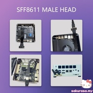 SAK 64Gbps Extension Cable M 2 to Oculink 4i for M 2 Mkey to SFF8611 PCIe4 0 Gen4 Silver Plated Cabl