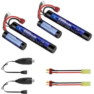 URGENEX Airsoft Battery 3300mAh High Capacity 11.1V Nunchuck RC Battery with Dean-Style T Plug & Min