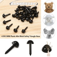 BANNRIEDSG9895Y 100pcs/bag Safety Triangle Noses for Teddy Dog Plastic Black 4.5X5.5MM