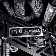 [BLAC Hacker] Blackened Style Metal Aluminum Label Nameplate Sticker All 2mm Thick 3M Adhesive Label