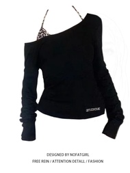 [Zestiva] áo thun tay dài áo thun ôm body nữ trơn basic trễ vai tay dài