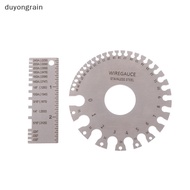 (duyongrain) 0-36 Round AWG SWG Wire Gauge Thickness Ruler Gauge Diameter Stainless Steel Measurer T