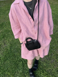 Mini Bowler Handbag Womens Crossbody Leather Bag Boston Style 2025ss Aeta Present Square Bag for Lad