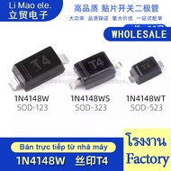 ((50pcs) 1N4148W Screen Printing T4 4148WS 4148WT SOD-123 SOD-323 SOD-523 Patch Switch Diode