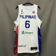 Men's New Original Gilas Pilipinas #6 Clarkson Jersey White Heat-pressed