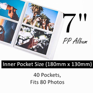 YUME4D 5R Clear PP Photo Album Postcard Sticker Clear Stamp Collection Organizer Transparent Plastic